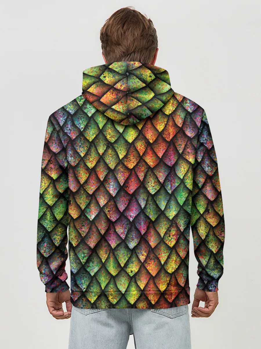 Худи мужской база хлопок / Чешуя дракона