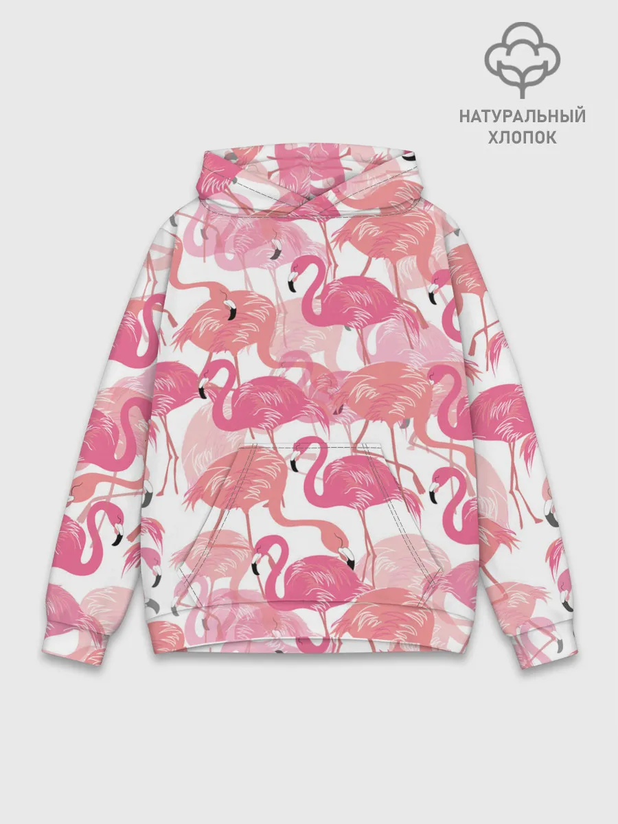 Худи мужской база хлопок / Фламинго