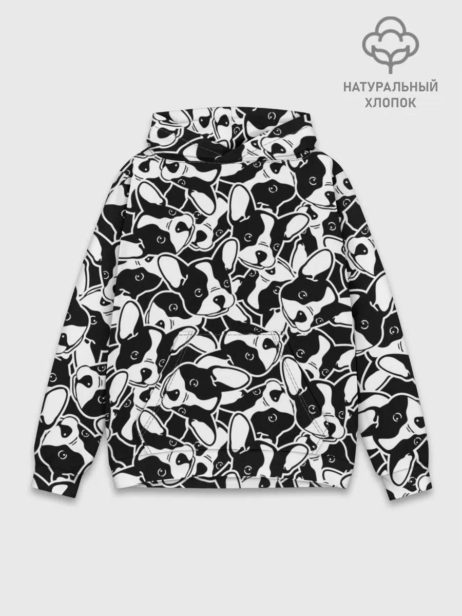 Худи мужской база хлопок / Забавные собаки