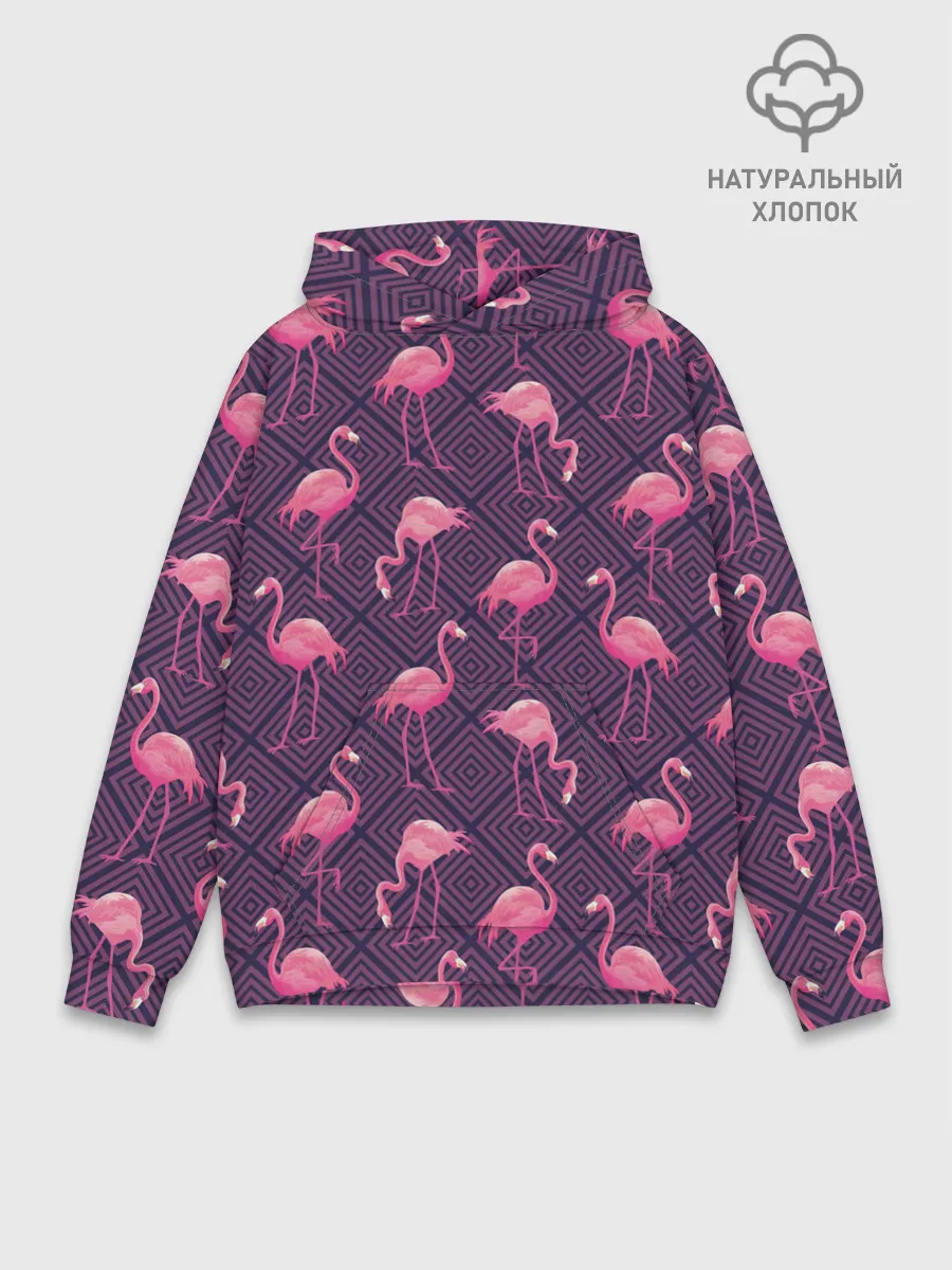 Худи мужской база хлопок / Фламинго
