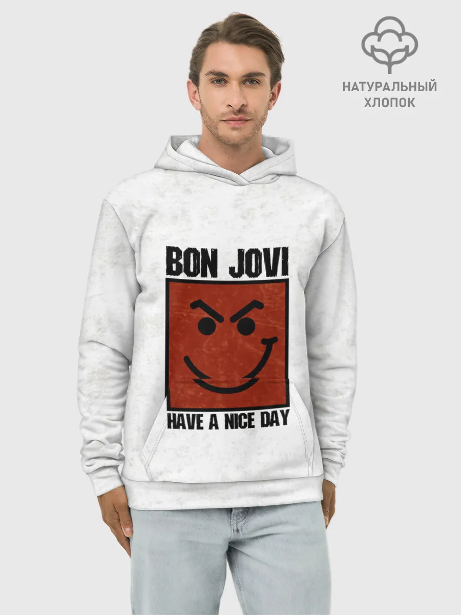 Худи мужской база хлопок / Have a nice day