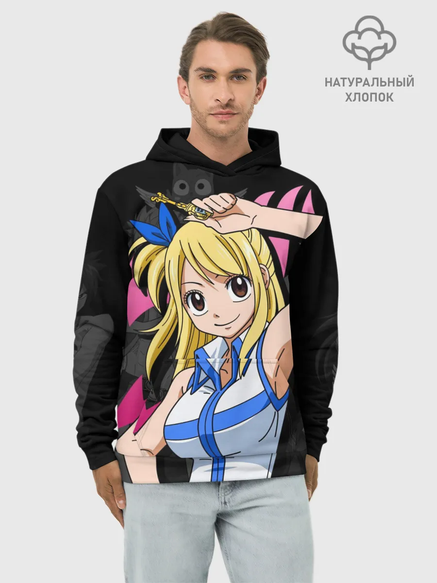 Худи мужской база хлопок / Fairy Tail, Люси