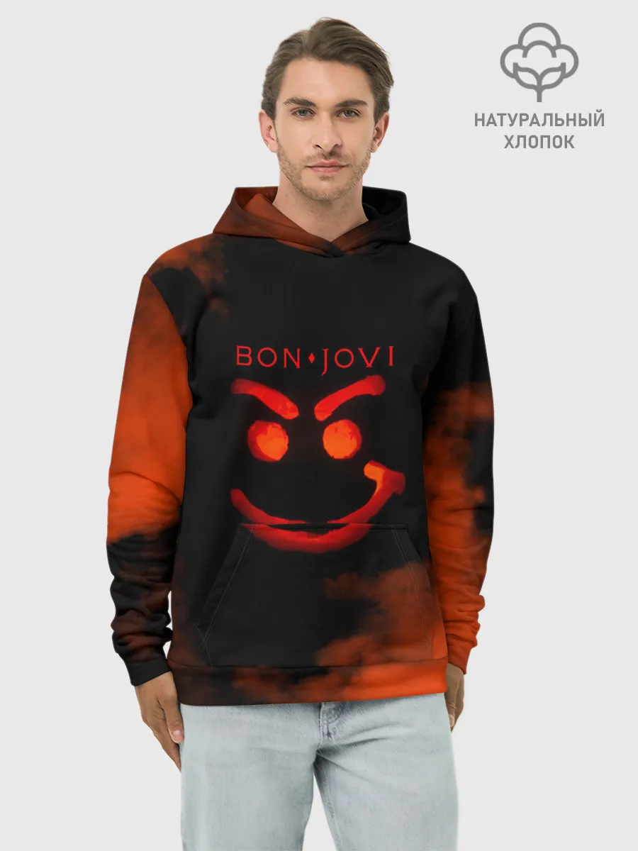 Худи мужской база хлопок / Bon Jovi