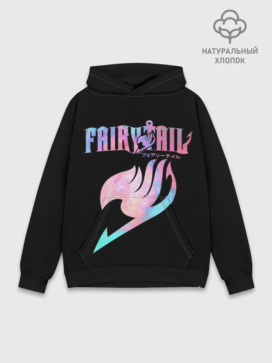 Худи мужской база хлопок / радужный символ Фейри Тейл