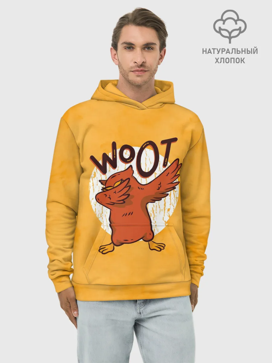 Худи мужской база хлопок / Сова Dab