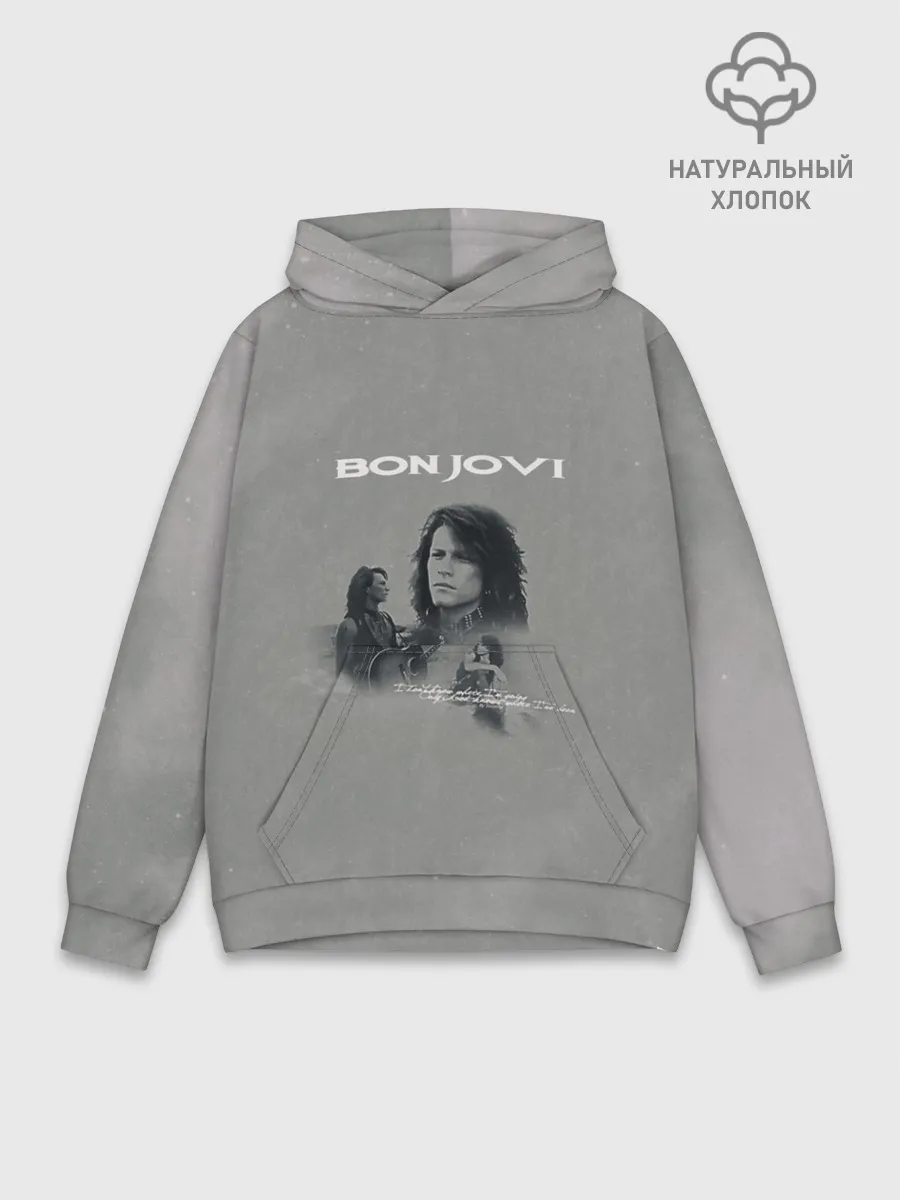 Худи мужской база хлопок / Bon Jovi