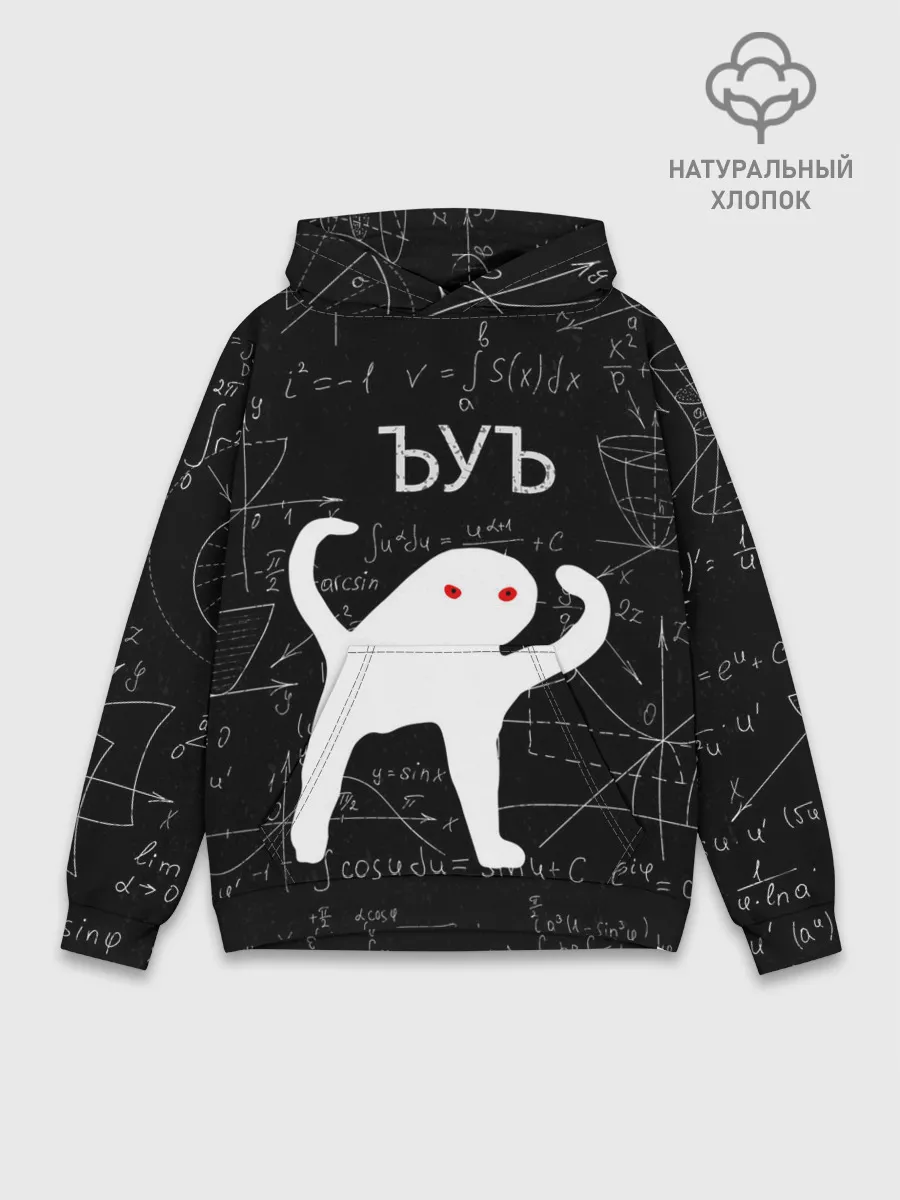Худи мужской база хлопок / ЪУЪ МАТЕМАТИКА