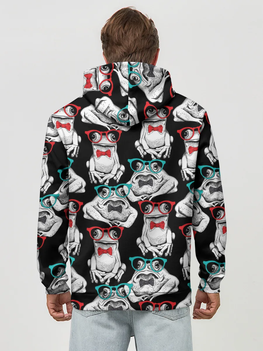 Худи мужской база хлопок / Лягушки в очках