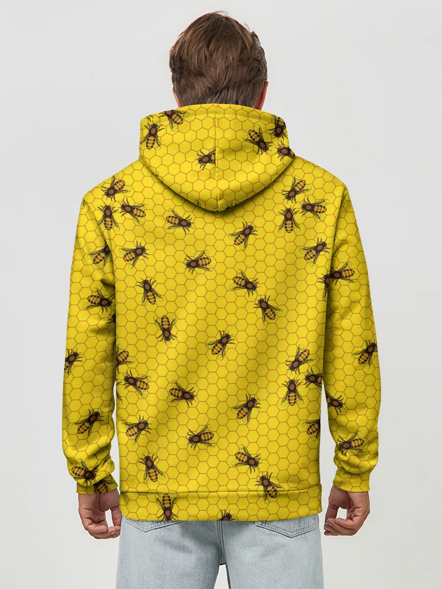 Худи мужской база хлопок / Пчелы в сотах
