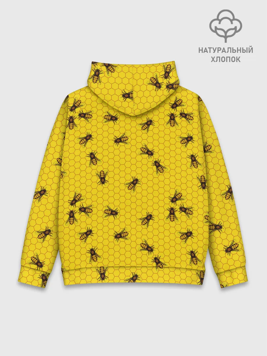 Худи мужской база хлопок / Пчелы в сотах