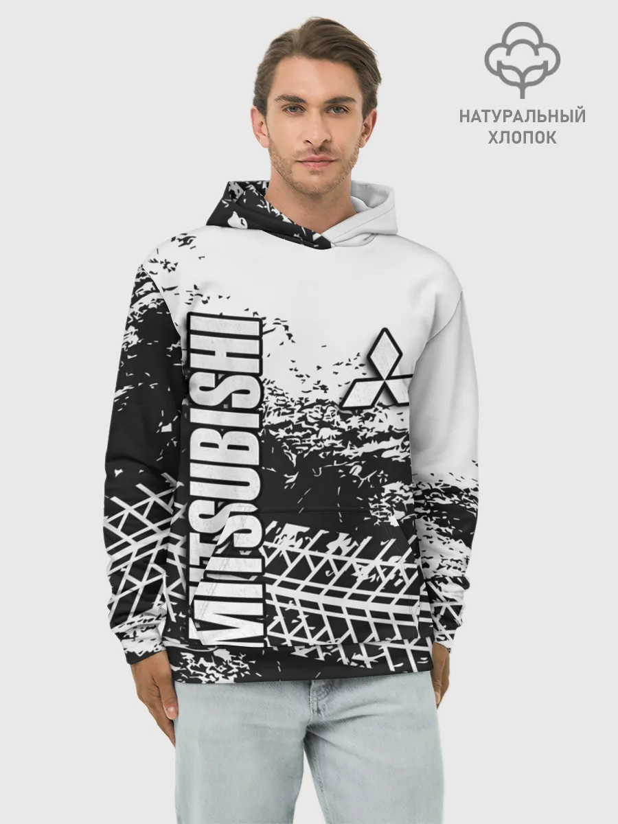 Худи мужской база хлопок / Mitsubishi