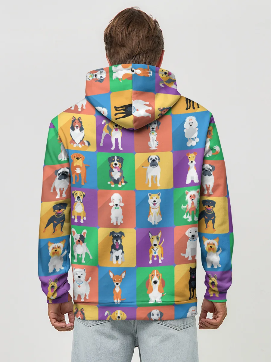 Худи мужской база хлопок / Забавные собаки