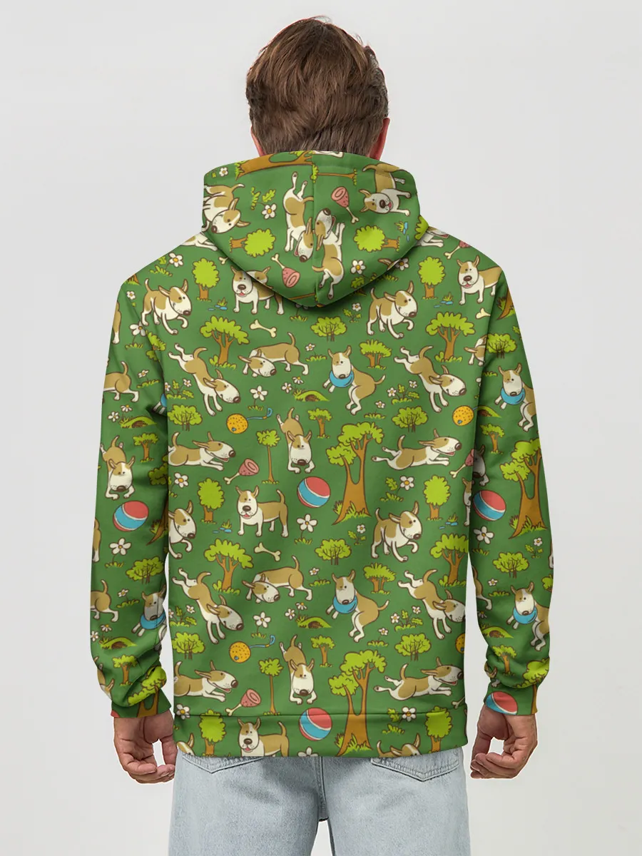 Худи мужской база хлопок / Забавные собаки