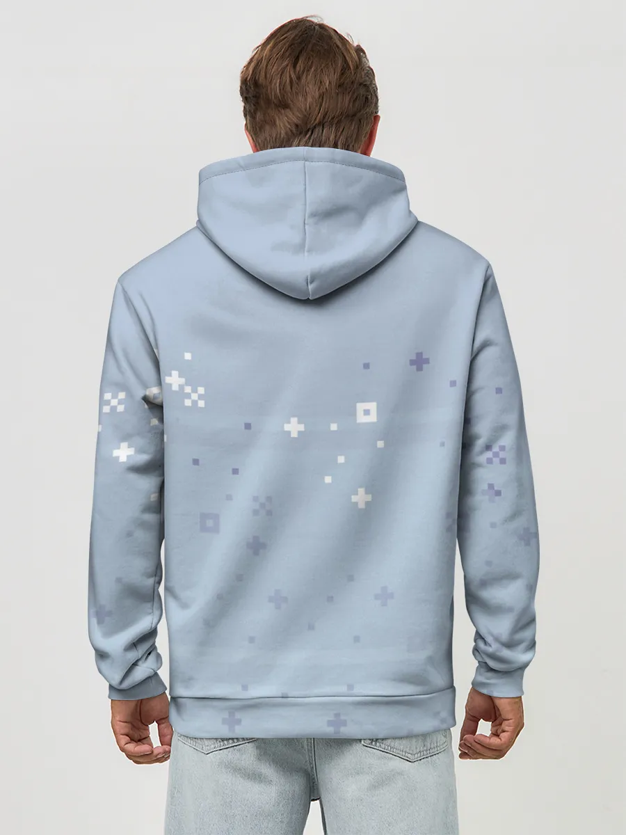 Худи мужской база хлопок / Marshmello Pixel