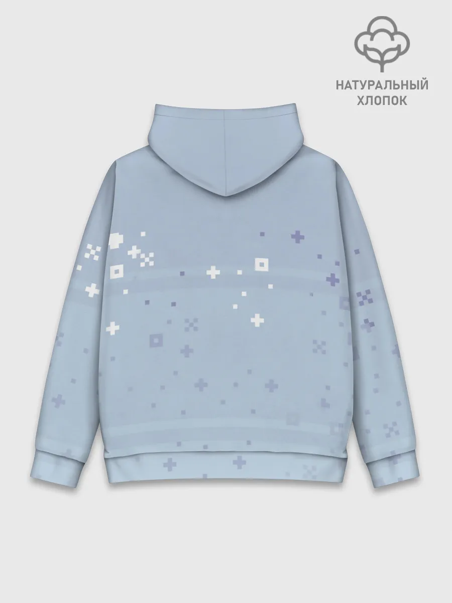 Худи мужской база хлопок / Marshmello Pixel