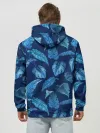 Худи мужской база хлопок / Листья. Ночные тропики