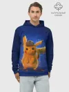 Худи мужской база хлопок / Pikachu Pika Pika