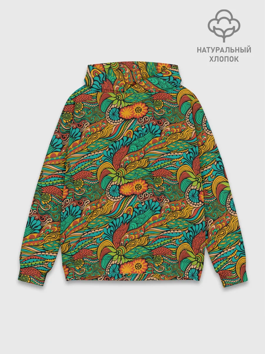 Худи мужской база хлопок / Floral Ornament
