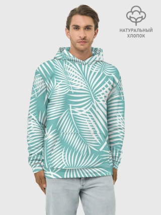 Худи мужской база хлопок / Листья Пальмы