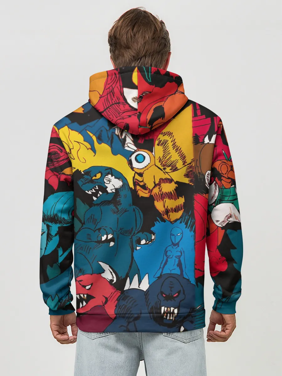 Худи мужской база хлопок / Годзилла