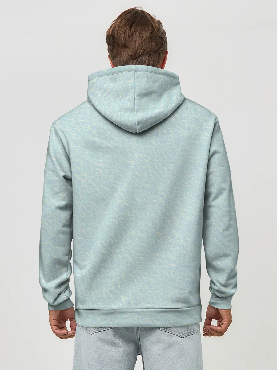 Худи мужской база хлопок / Blue Godzilla