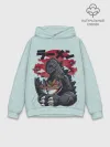 Худи мужской база хлопок / Blue Godzilla