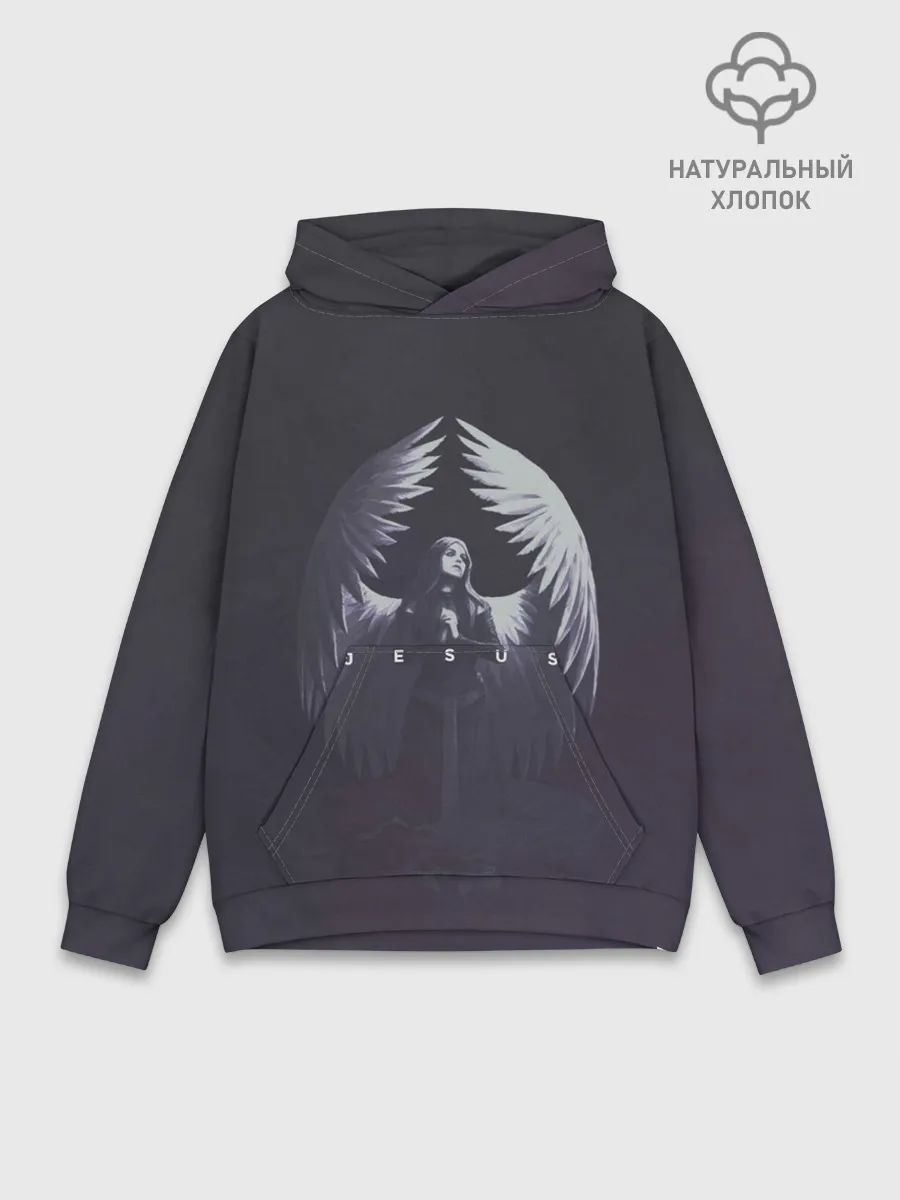 Худи мужской база хлопок / ДЖИЗУС - JESUS2