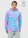 Худи мужской база хлопок / Мрамор Tie Dye
