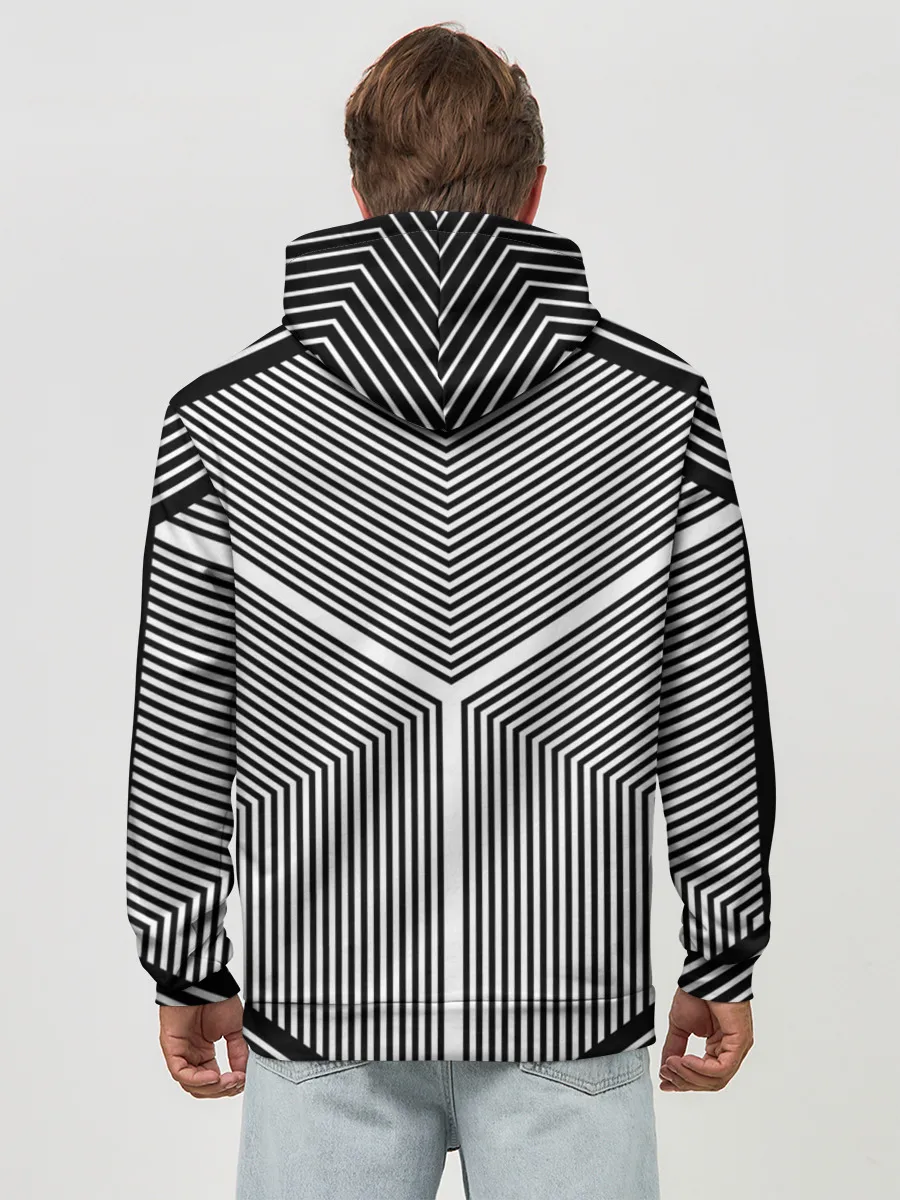 Худи мужской база хлопок / Полосы