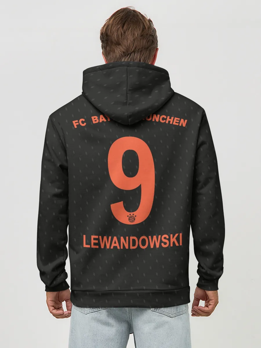 Худи мужской база хлопок / Lewandowski third 19-20
