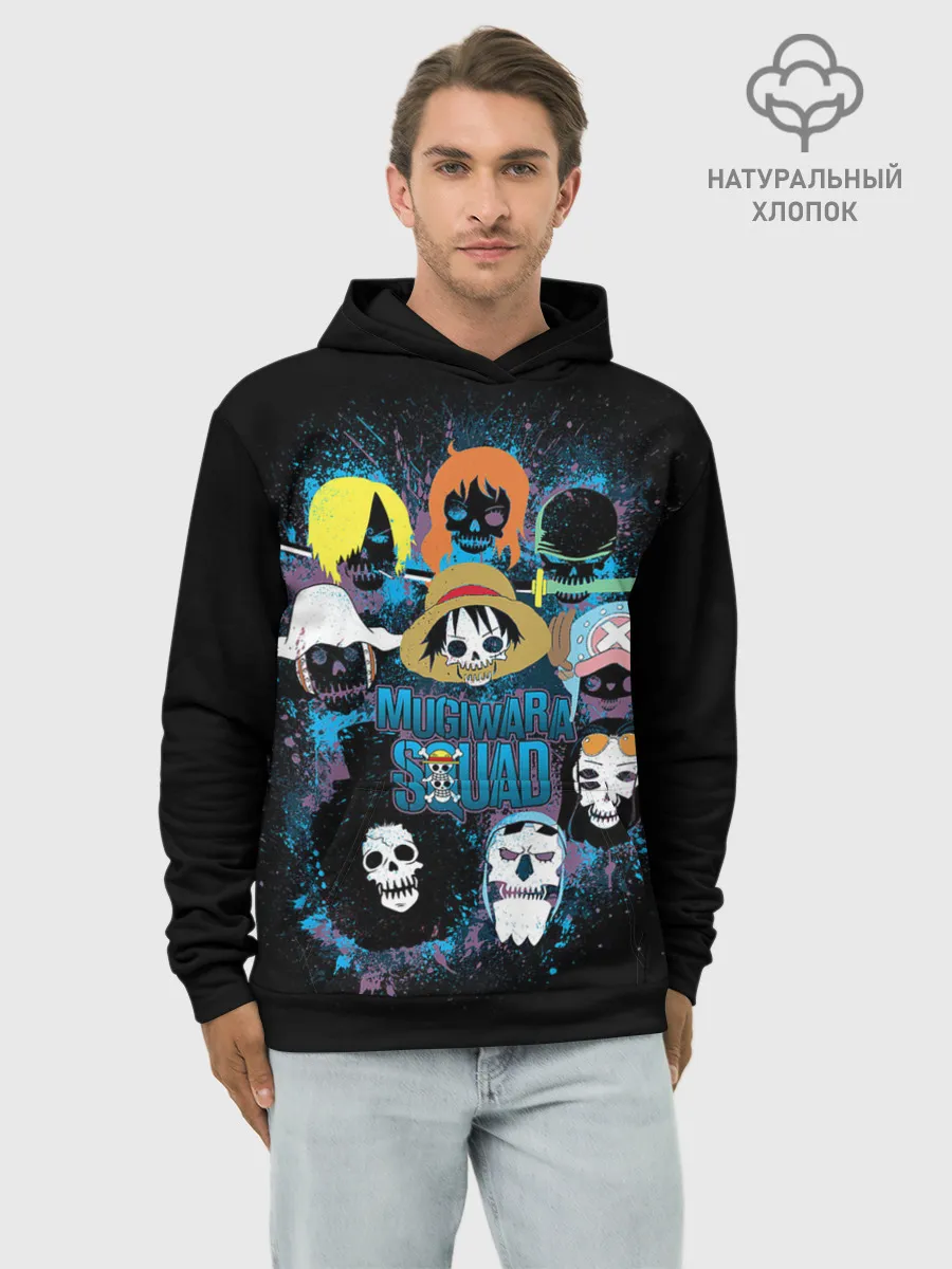 Худи мужской база хлопок / пираты One Piece