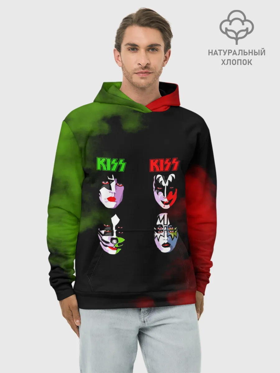 Худи мужской база хлопок / Kiss