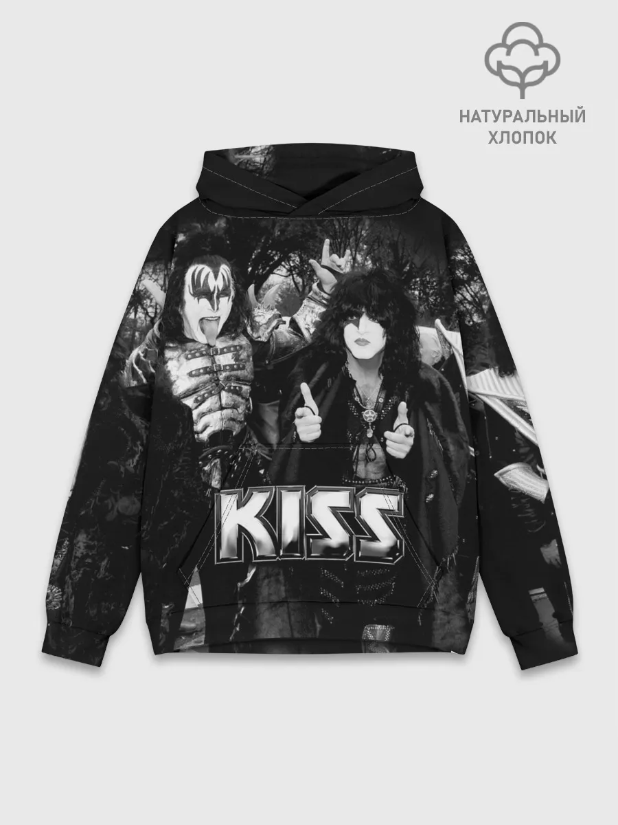 Худи мужской база хлопок / Kiss