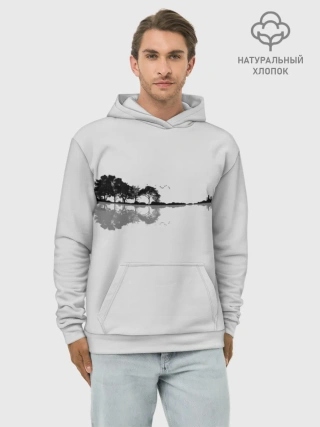 Худи мужской база хлопок / Nature Guitar