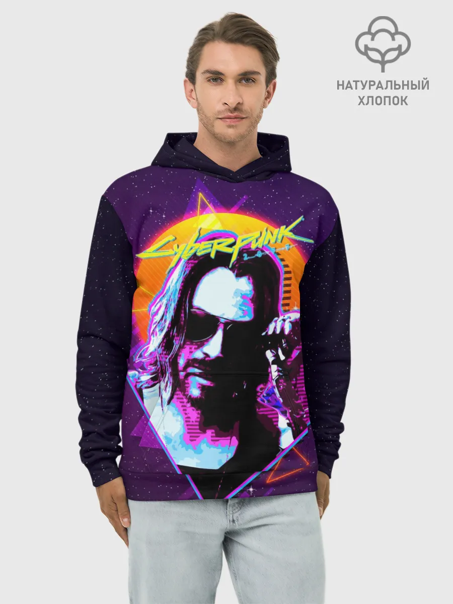 Худи мужской база хлопок / Киану Ривз Cyberpunk 2077