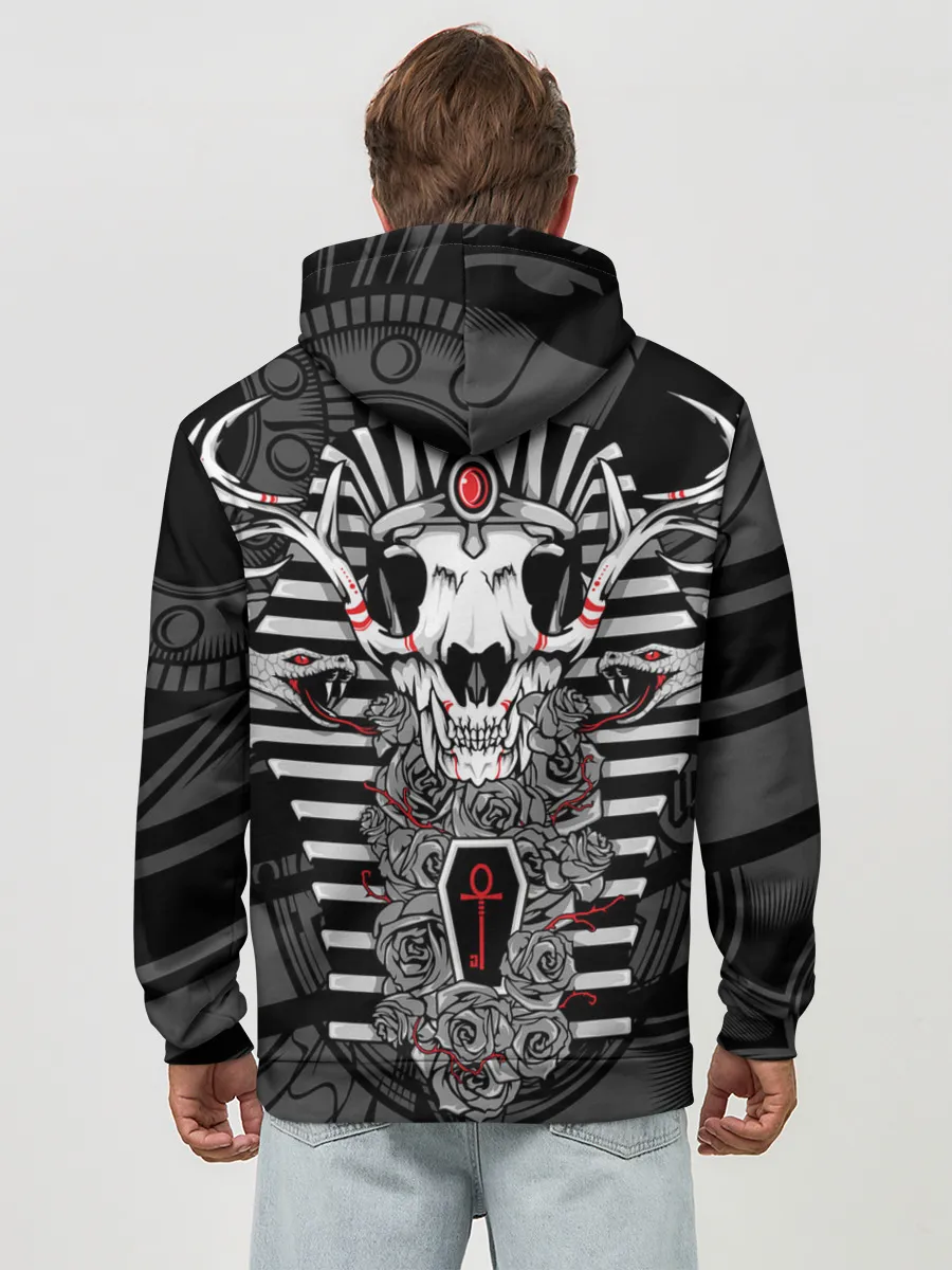 Худи мужской база хлопок / Anubis - dead god