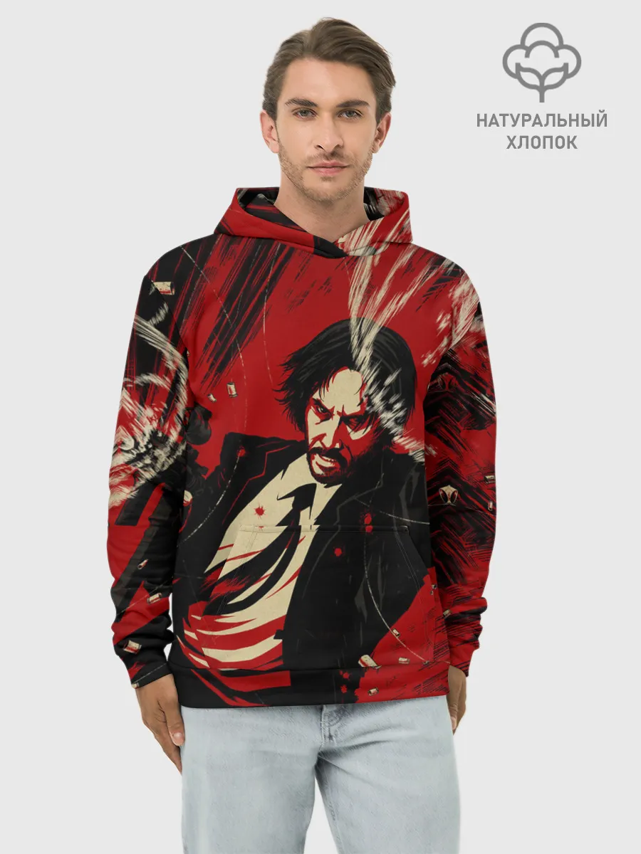 Худи мужской база хлопок / Джон Уик