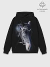 Худи мужской база хлопок / Конь вороной