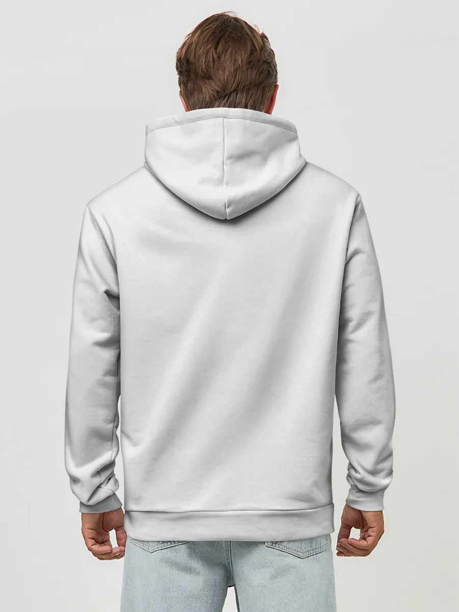 Худи мужской база хлопок / Белая лошадь