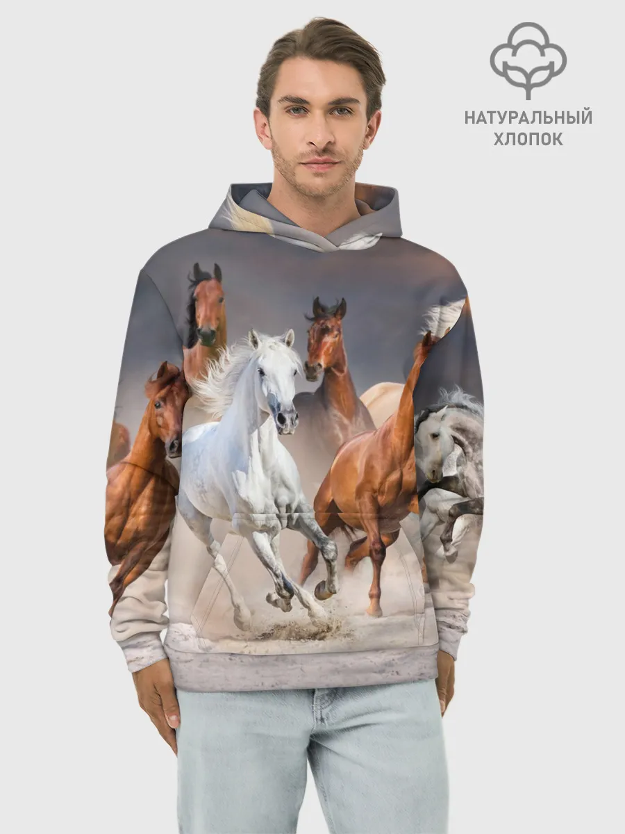 Худи мужской база хлопок / Табун