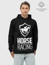 Худи мужской база хлопок / Horse racing