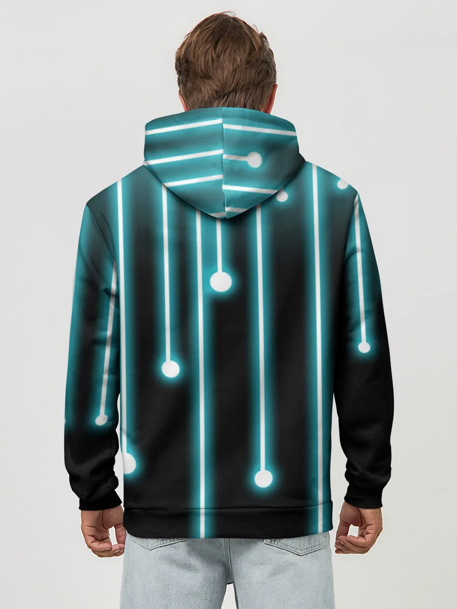 Худи мужской база хлопок / Неон