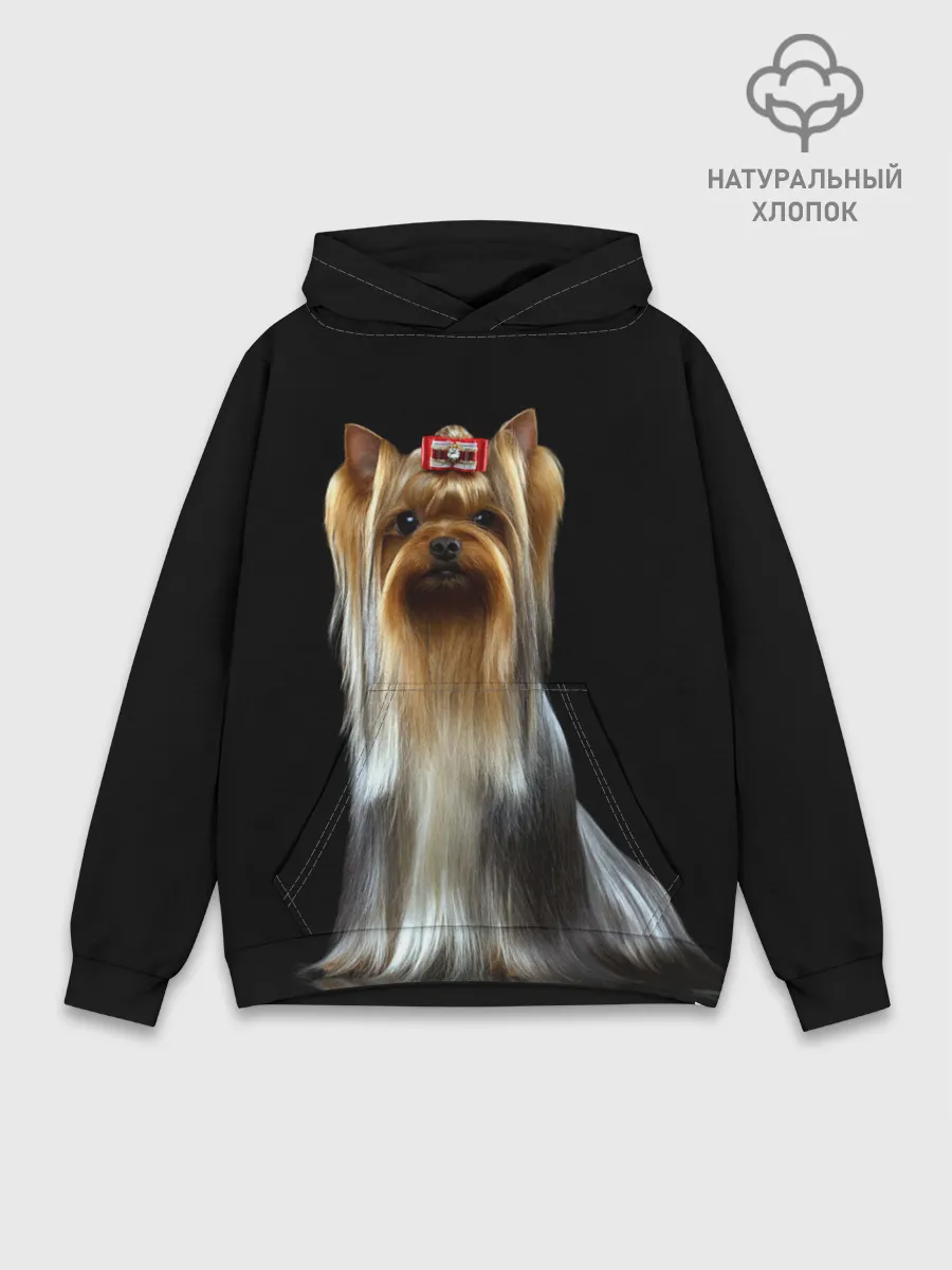 Худи мужской база хлопок / Йоркширский терьер