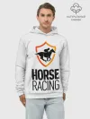 Худи мужской база хлопок / Horse racing