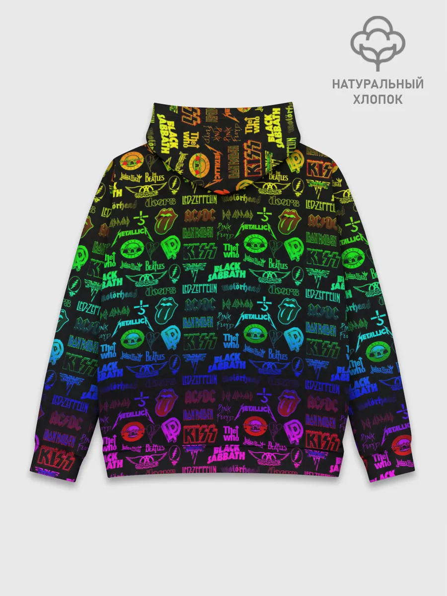 Худи мужской база хлопок / ЛОГОТИПЫ РОК ГРУППЫ