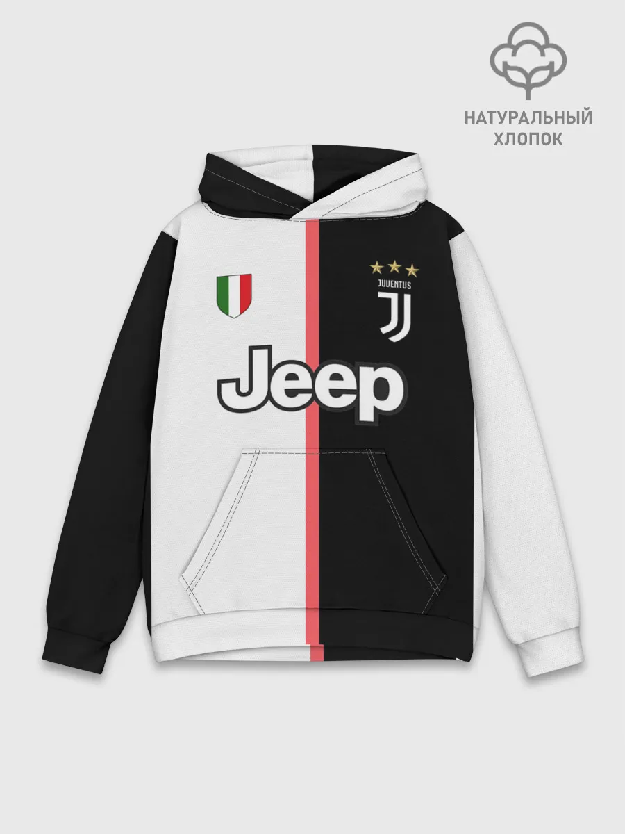 Худи мужской база хлопок / Роналду Форма 19/20 Домашняя