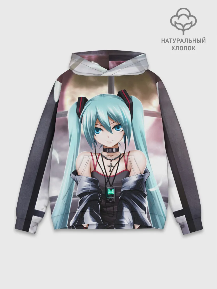 Худи мужской база хлопок / Мику Хацунэ