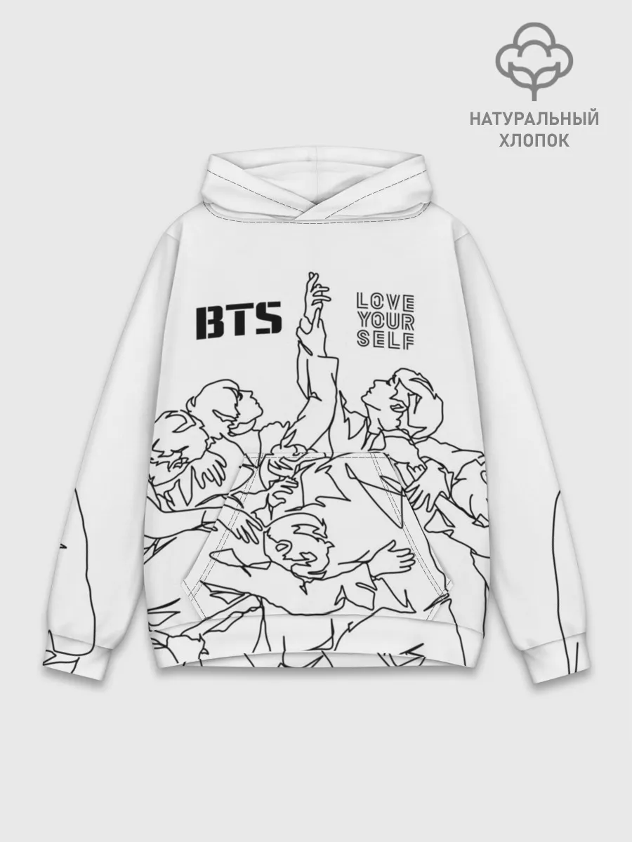 Худи мужской база хлопок / BTS