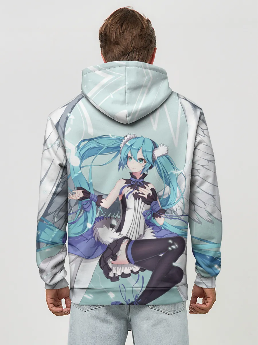 Худи мужской база хлопок / Хацуне Мику с крыльями