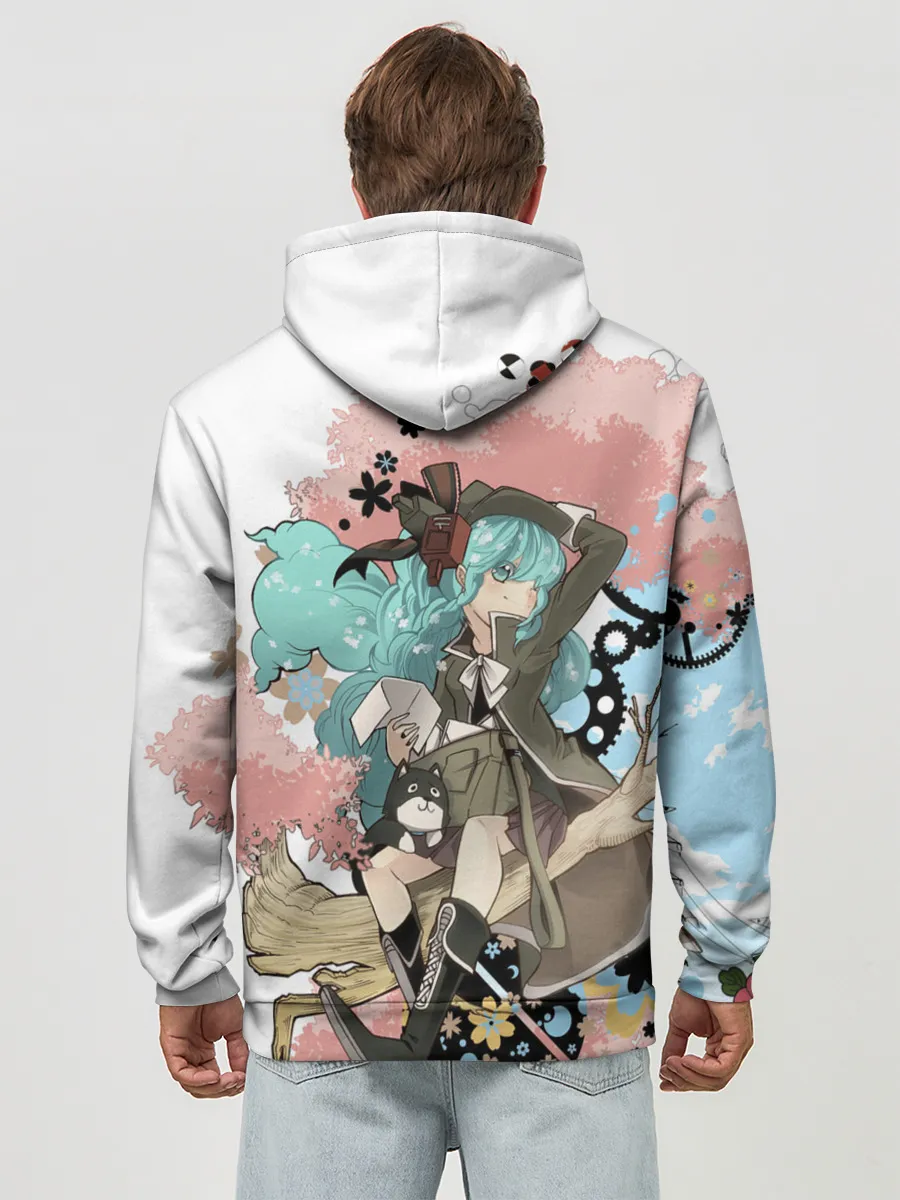 Худи мужской база хлопок / Мику Хацунэ